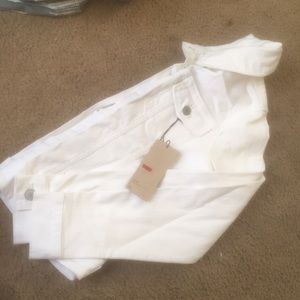 Levi white jean jacket!